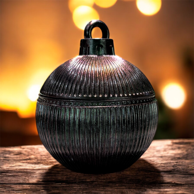 10pc Lot Christmas Dusk Holly Candle Vessel (lid included) -8oz