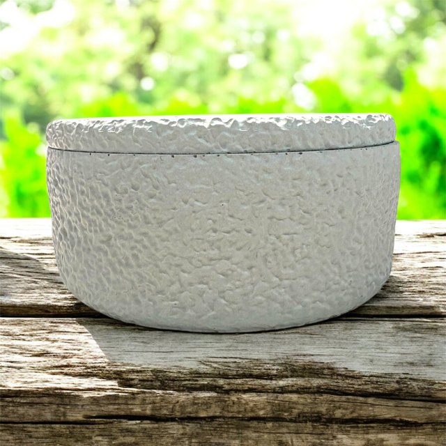 10pc Lot Textured Horizon Candle Vessel (lid included) -10oz