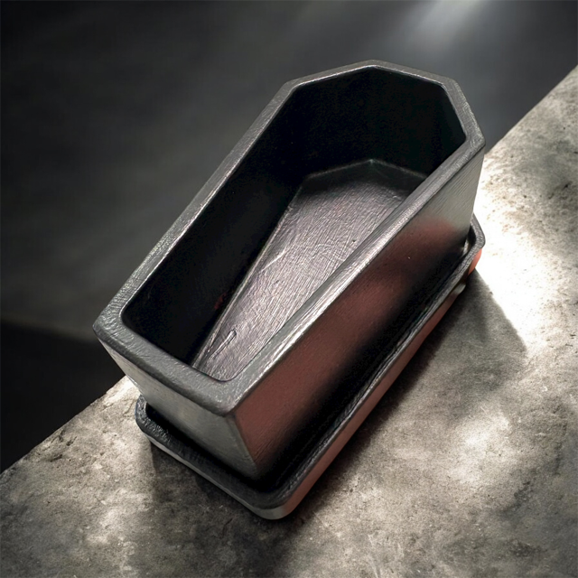 10pc Lot Large Coffin Candle Vessels (lid included) -7oz