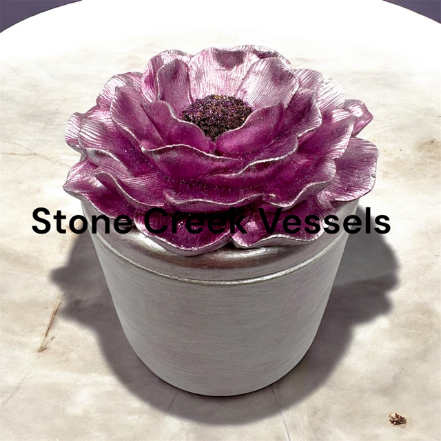 6pc Lot Dazzling Pinnk Candle Vessel (lid included) -16oz