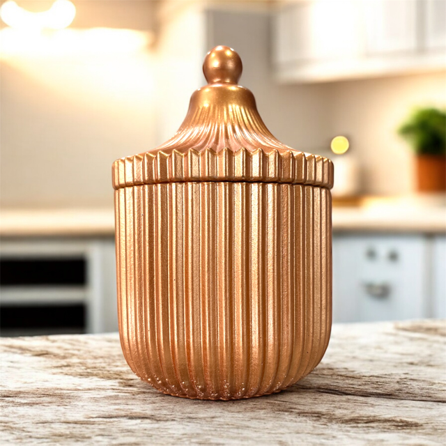 10pc Lot Bronze Delight Candle Vessel (lid included) -10oz