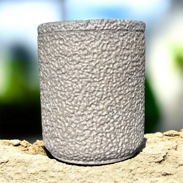 10pc Lot Textured Tall Candle Vessel (lid included) -10oz