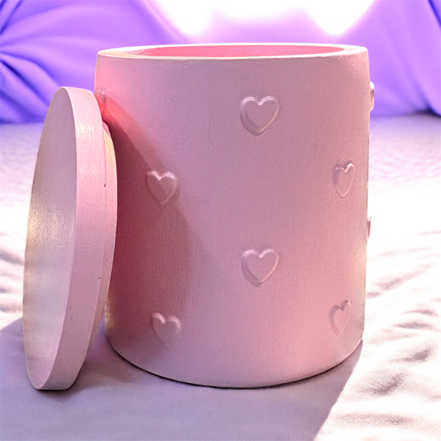 10pc Lot "Sweet Hearts" Candle Vessel (lid included) -6oz