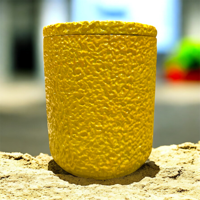 10pc Lot Textured Tall Candle Vessel (lid included) -10oz