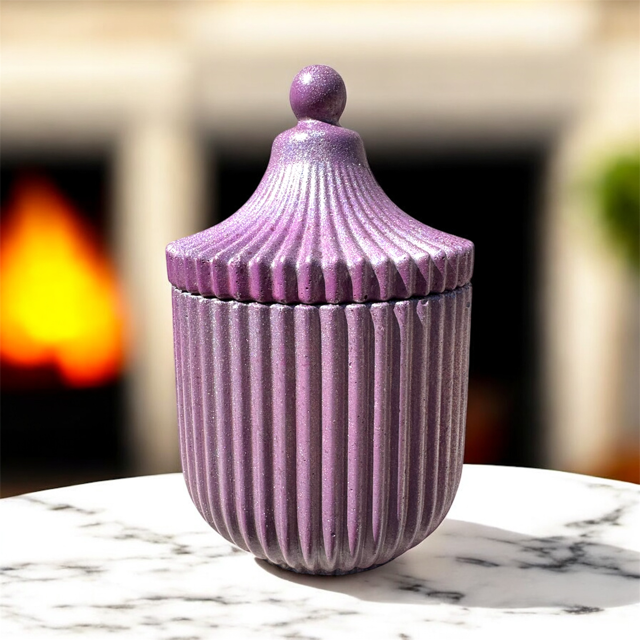 10pc Lot Delightful Candle Vessel (lid included) -10oz