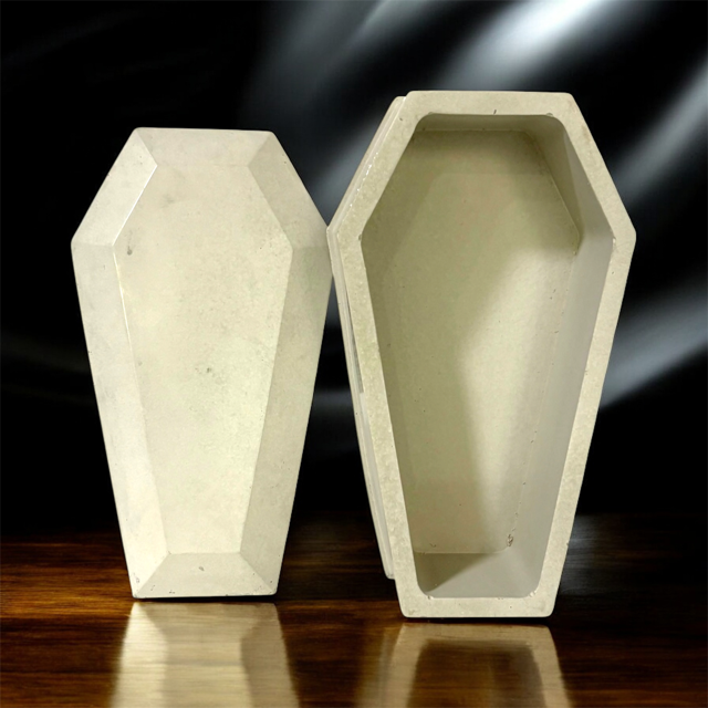 10pc Lot Coffin Candle Vessels (lid included) -3.5oz