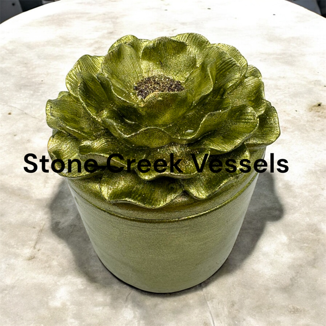 6pc Lot Lemon Jade Candle Vessel (lid included) -16oz