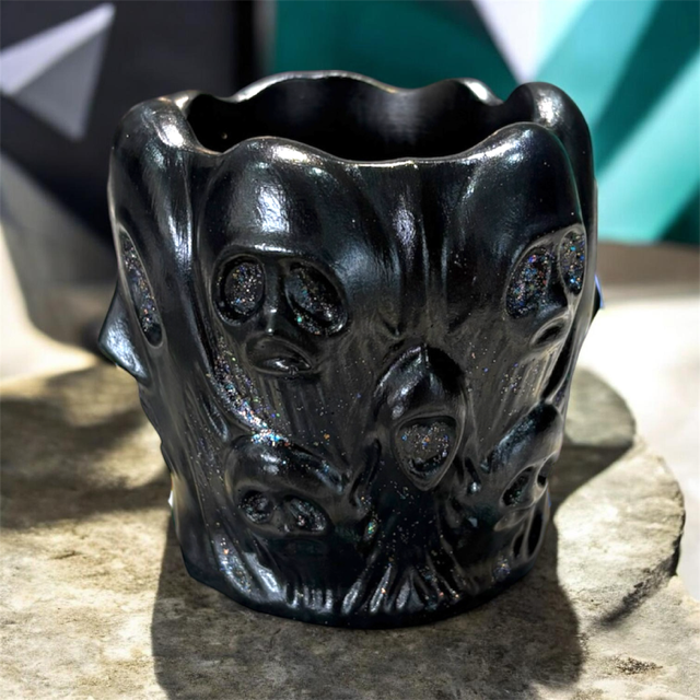 10pc Lot Haunted Ghost Candle Vessels -4.8oz