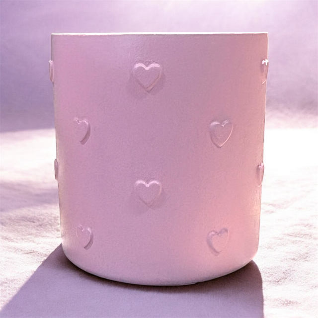 10pc Lot "Sweet Hearts" Candle Vessel (lid included) -6oz