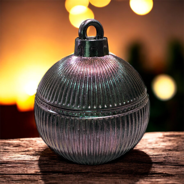 10pc Lot Christmas Dusk Holly Candle Vessel (lid included) -8oz