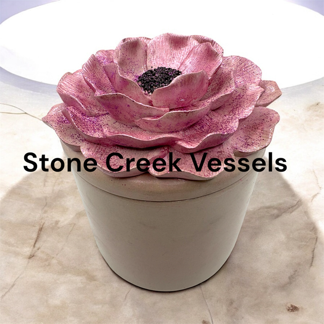 6pc Lot Blush Radiance Candle Vessel (lid included) -16oz