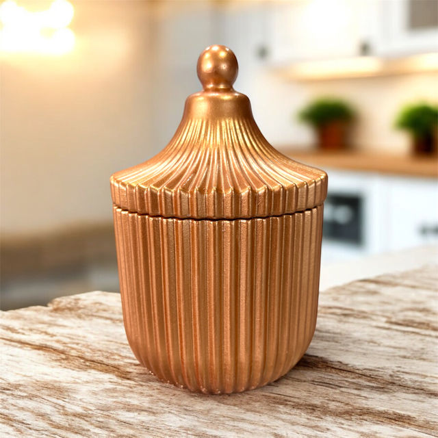 10pc Lot Bronze Delight Candle Vessel (lid included) -10oz