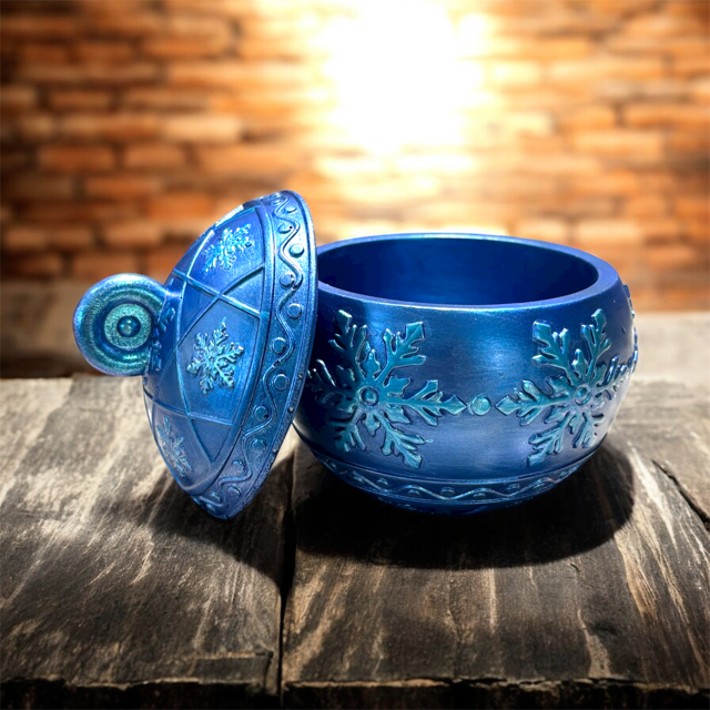 10pc Lot Christmas Glow Candle Vessel (lid included) -9oz