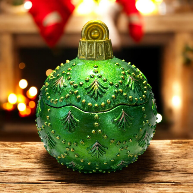 10pc Lot Christmas Lace Candle Vessel (lid included) -8oz