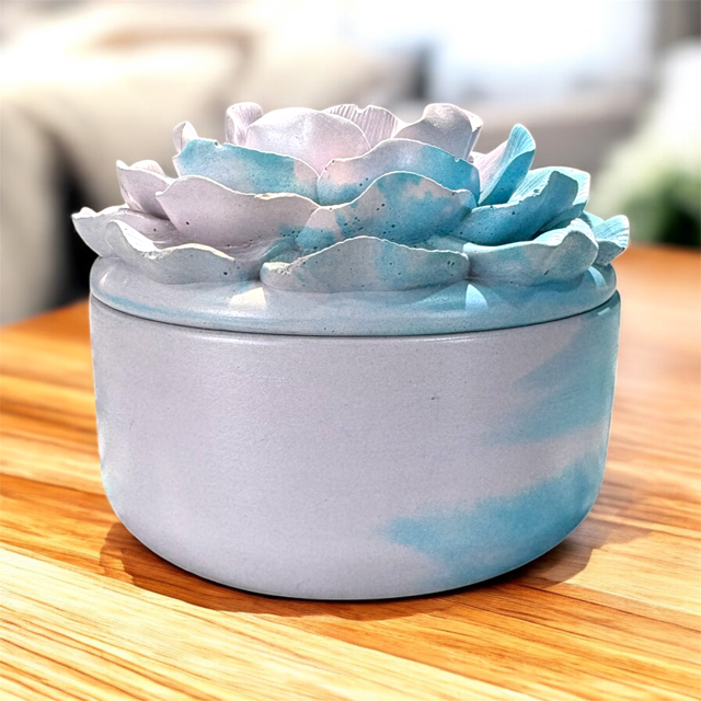 6pc Lot Morning Sky Candle Vessel (lid included) -9oz