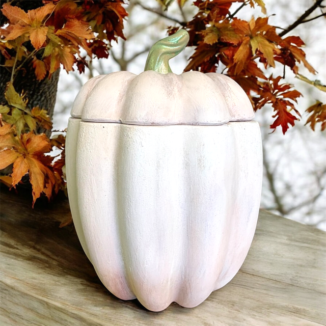 10pc Lot Tall Pumpkin Candle Vessel (lid included) -10oz