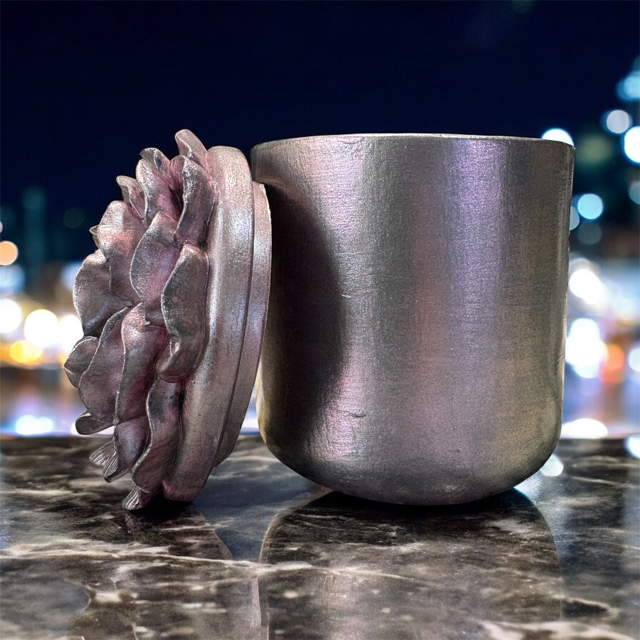 10pc Lot "Bloom" Candle Vessels (lid included) - 6oz