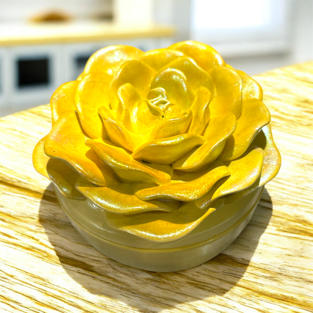 6pc Lot Eternal Rose Candle Vessel (Lid Included) - 7 oz