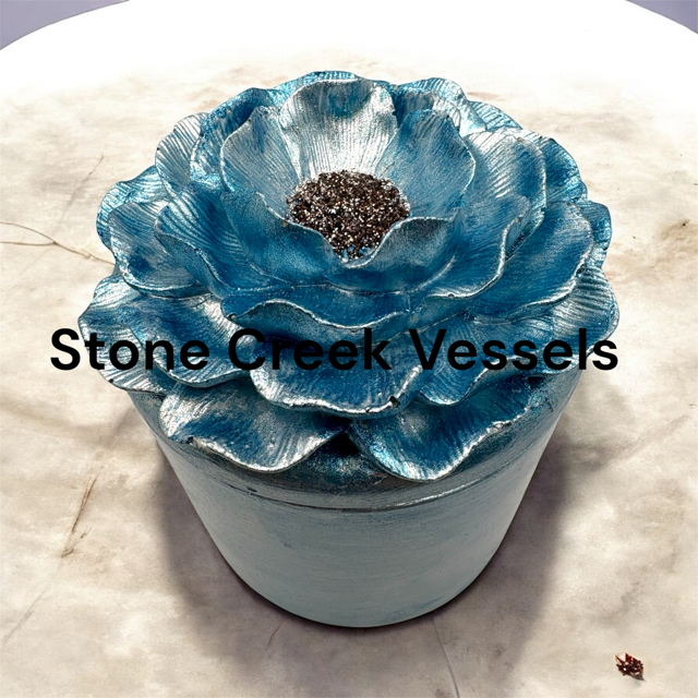 6pc Lot Coastal Sky Candle Vessel (lid included) -16oz