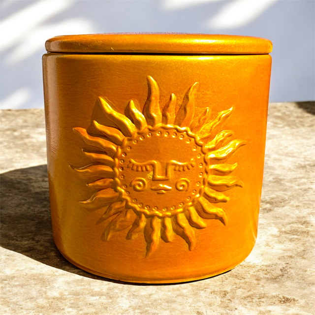 10pc Lot Sun Totem Candle Vessels (lid included) - 9.5oz