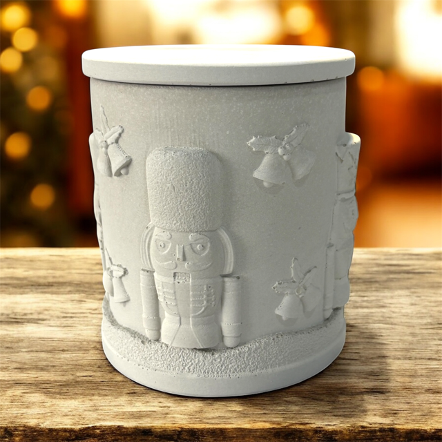 10pc Lot Nutcracker Candle Vessels (lid included) 7oz