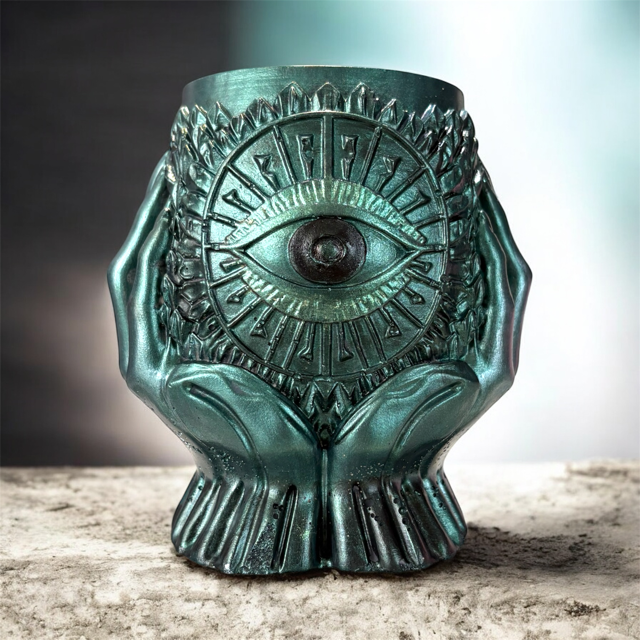 10pc Lot Evil Eye Succulent Pot / Candle Vessel  -4oz