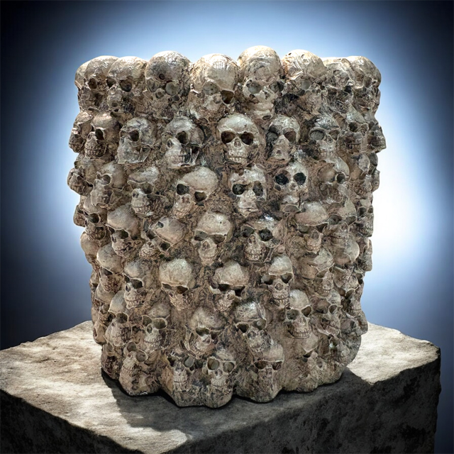 10pc Lot Skull Candle Jar Vessel (no lid) -5.5oz