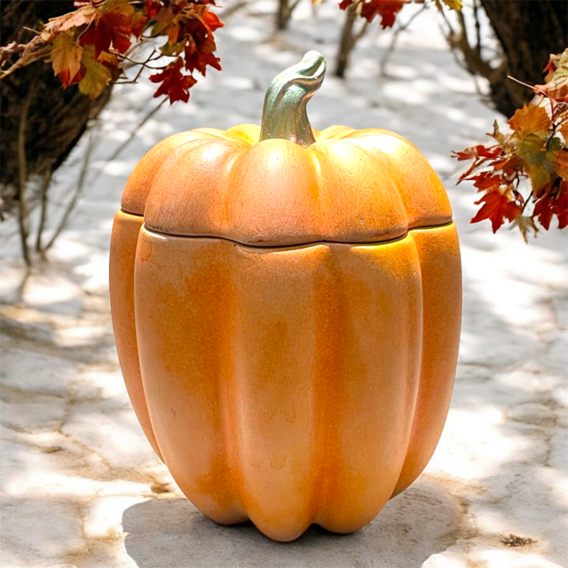 10pc Lot Tall Pumpkin Candle Vessel (lid included) -10oz