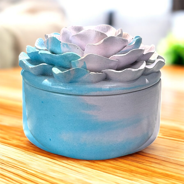 6pc Lot Morning Sky Candle Vessel (lid included) -9oz