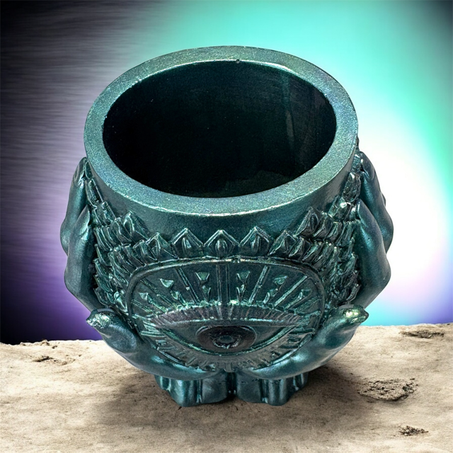 10pc Lot Evil Eye Succulent Pot / Candle Vessel  -4oz