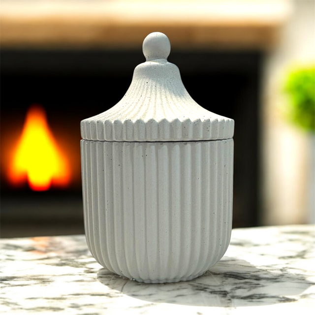 10pc Lot Delightful Candle Vessel (lid included) -10oz