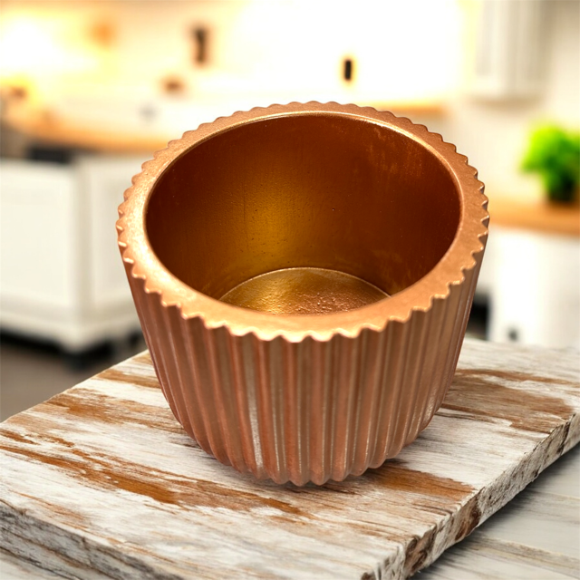 10pc Lot Bronze Delight Candle Vessel (lid included) -10oz