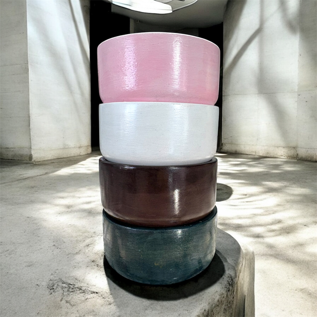 4pc Lot EcoStone Candle Vessels (open vessel no lid) 10oz