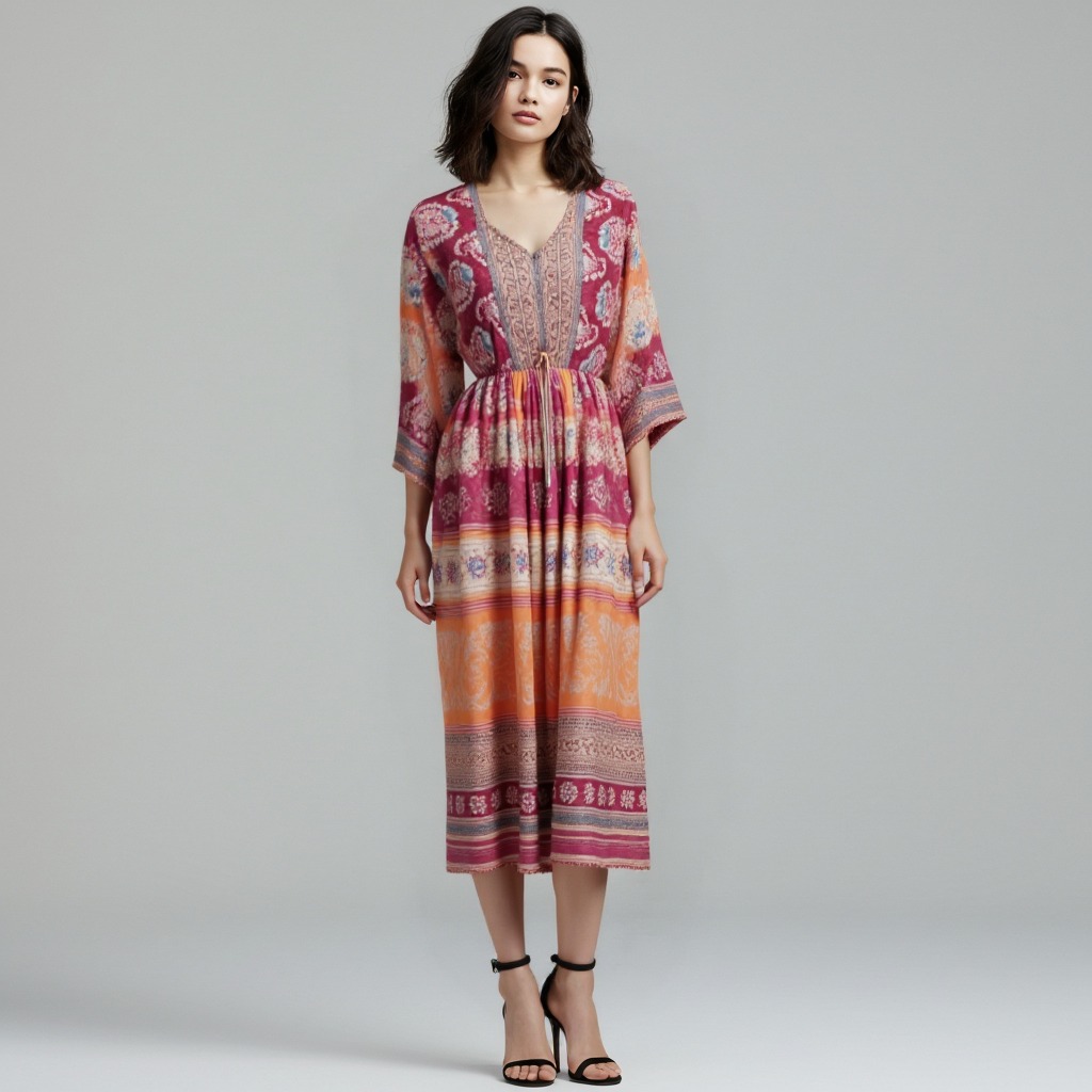 Vestido estampado boho