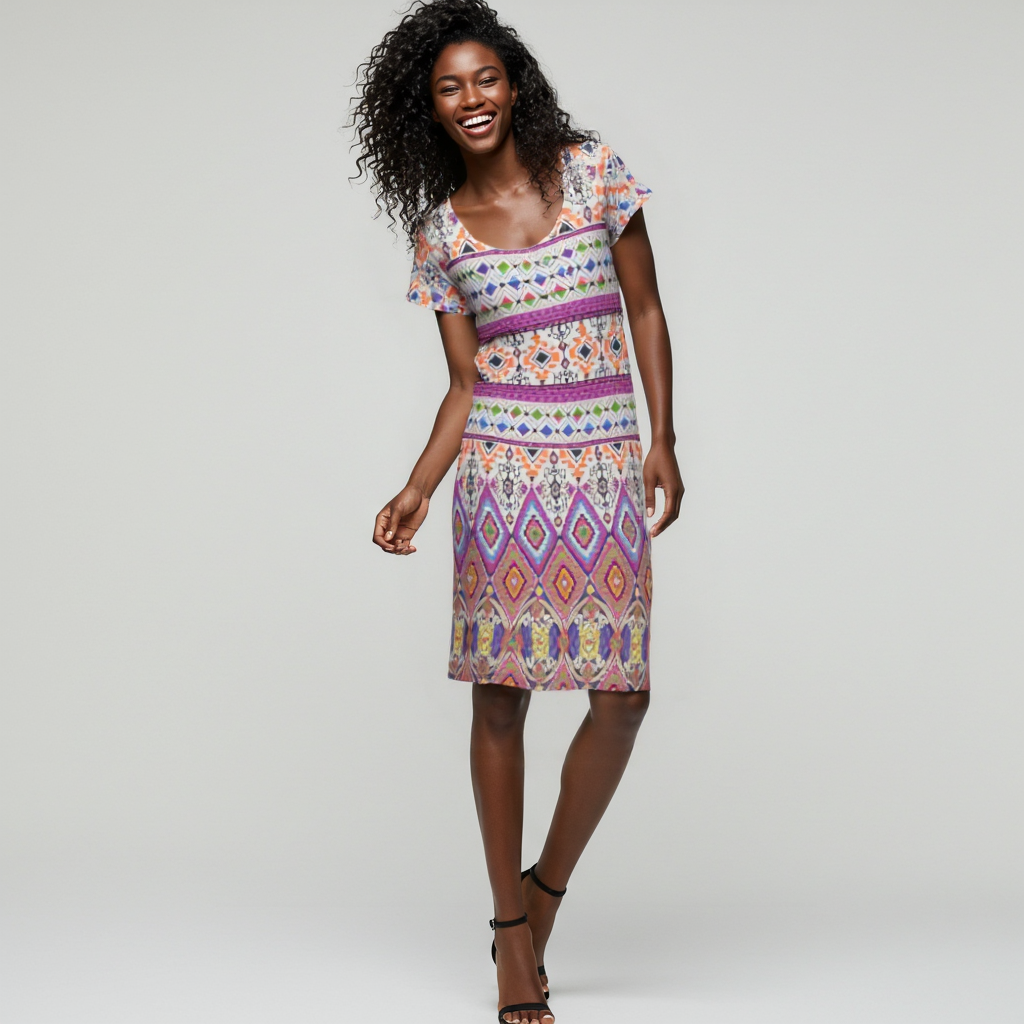 Vestido Estampado Colorido