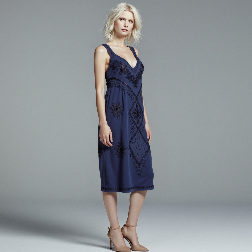 Vestido azul elegante