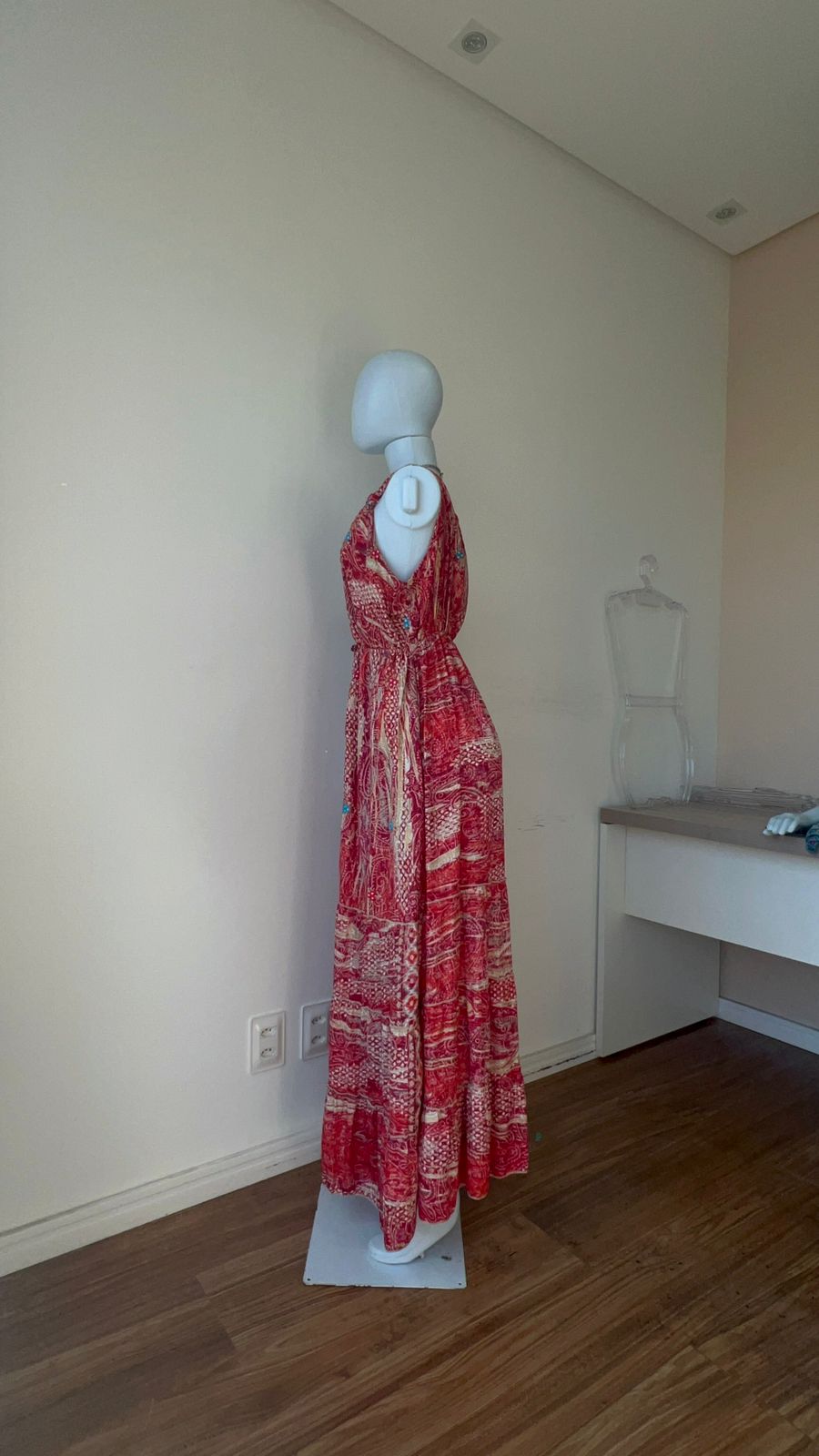 Vestido Longo Scarlet Paisley Étnico