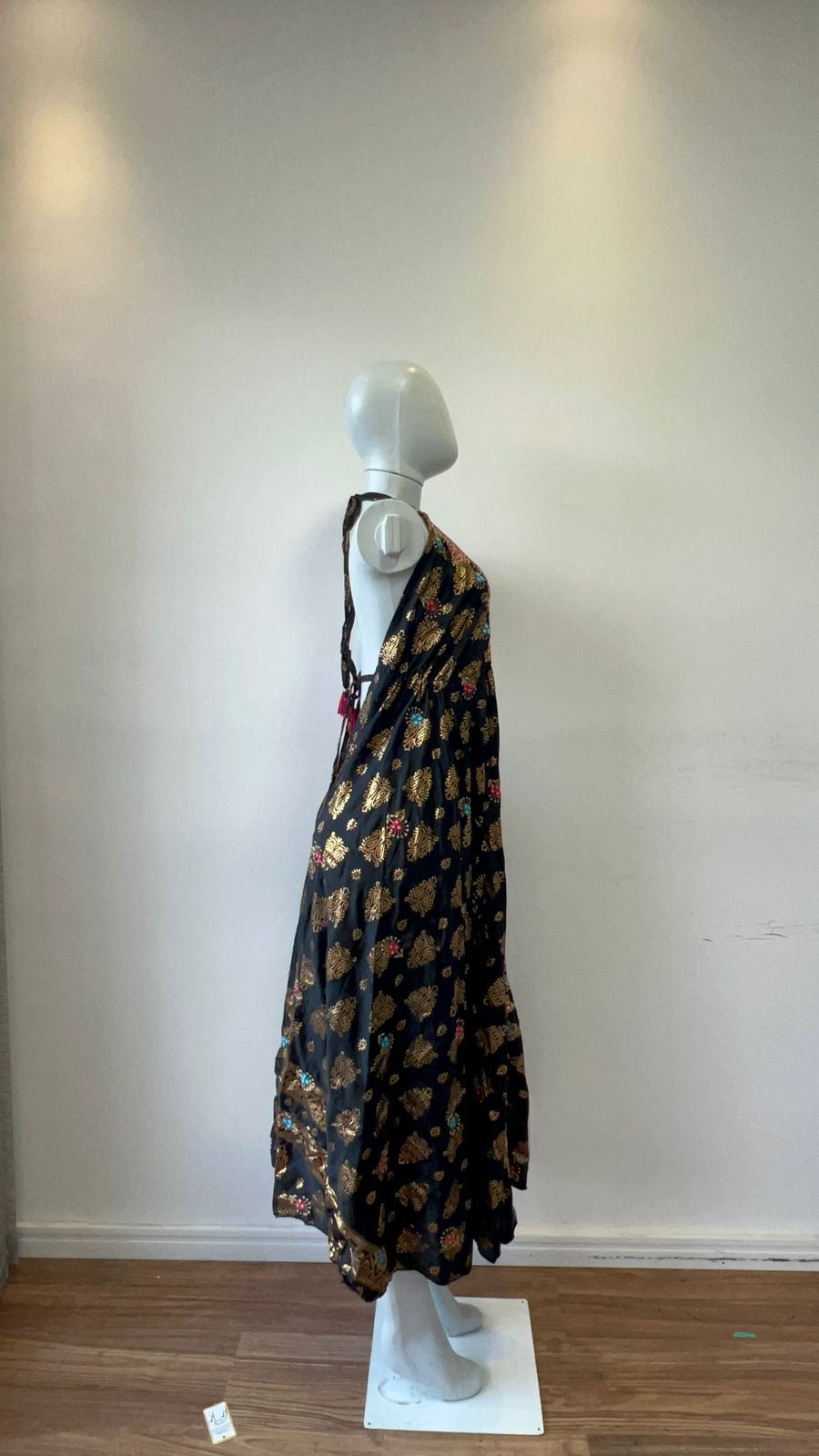 Vestido Indiano Midi Azul Royal