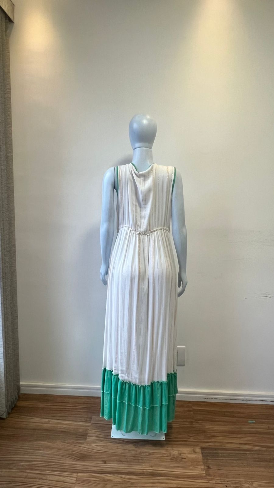 Vestido Indiano Midi Verde Esmeralda