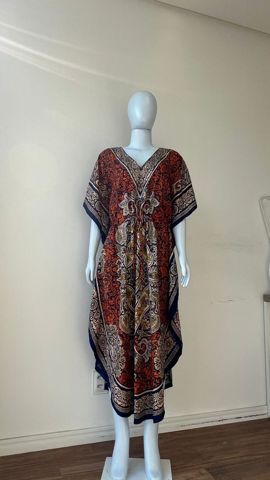 Kaftan Longo Terracota Imperial