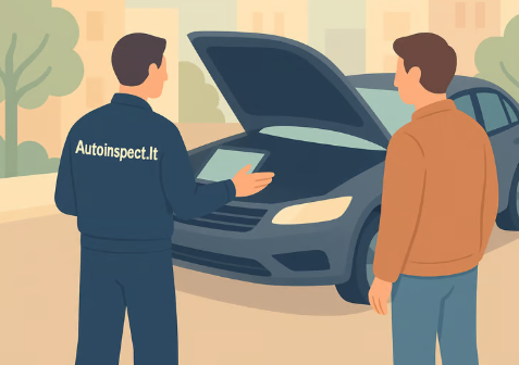 Kliento pasirinkto automobilio apžiūra