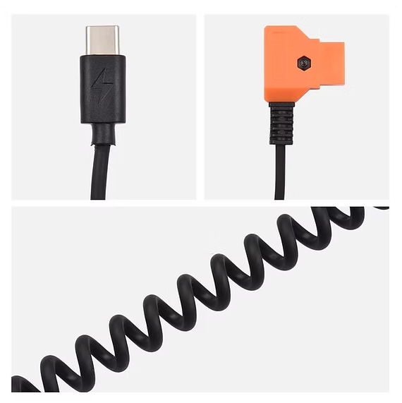 CABLE D-Tap macho Conector Cable de alimentación para batería V-Mount