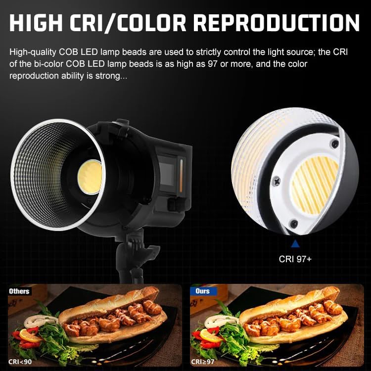 REFLEX CAMERA Luz de fotografía LED de mano profesional de 80 W