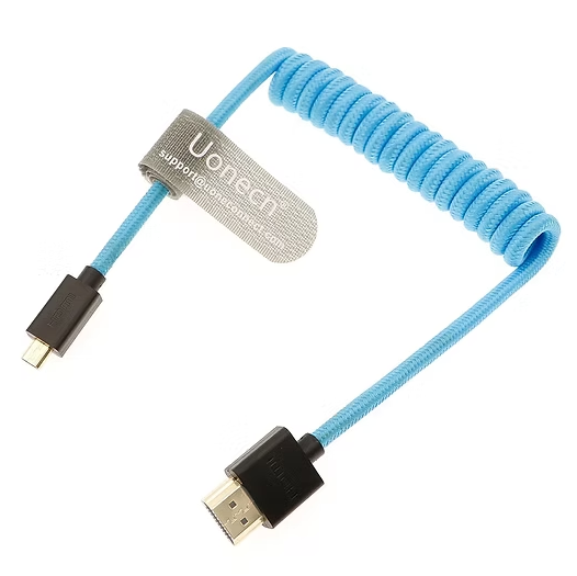 Cable micro HDMI a HDMI en espiral