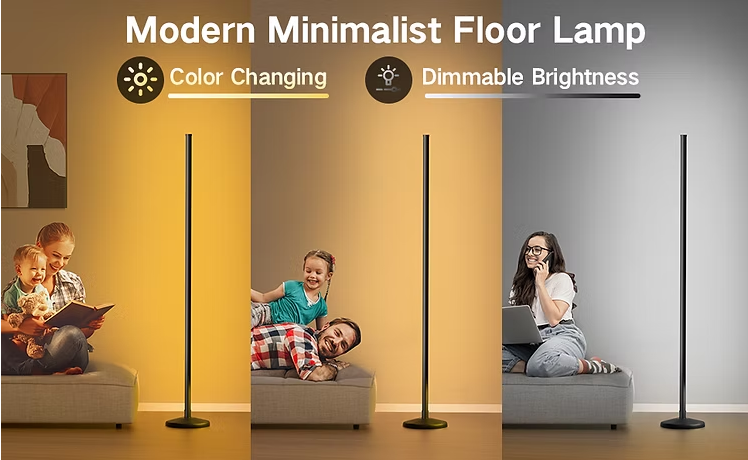 Lámpara de pie de esquina LED