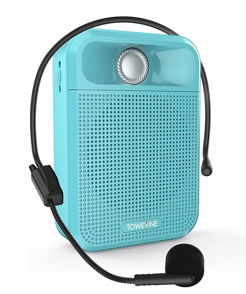 Amplificador de voz, micrófono cableado a pilas