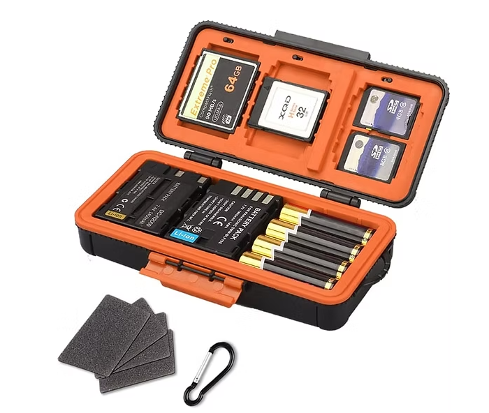Estuche para batería y tarjeta de memoria