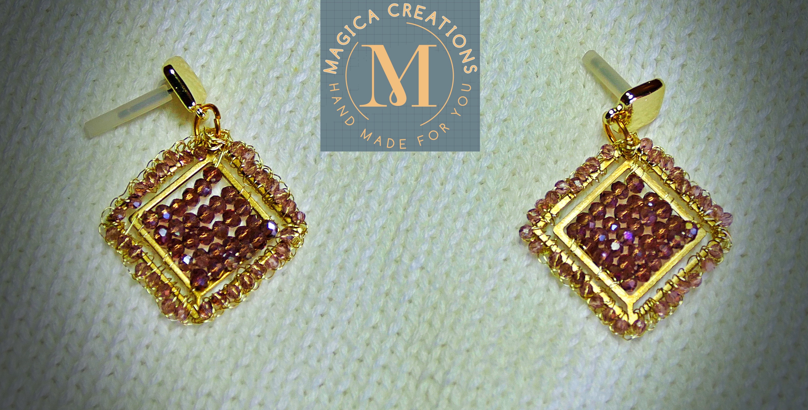 Aretes de bisutería artesanal