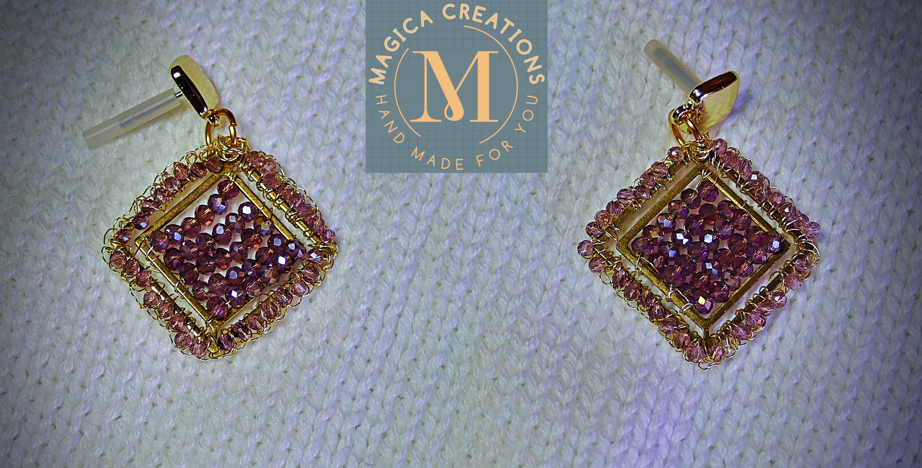 Aretes de bisutería artesanal