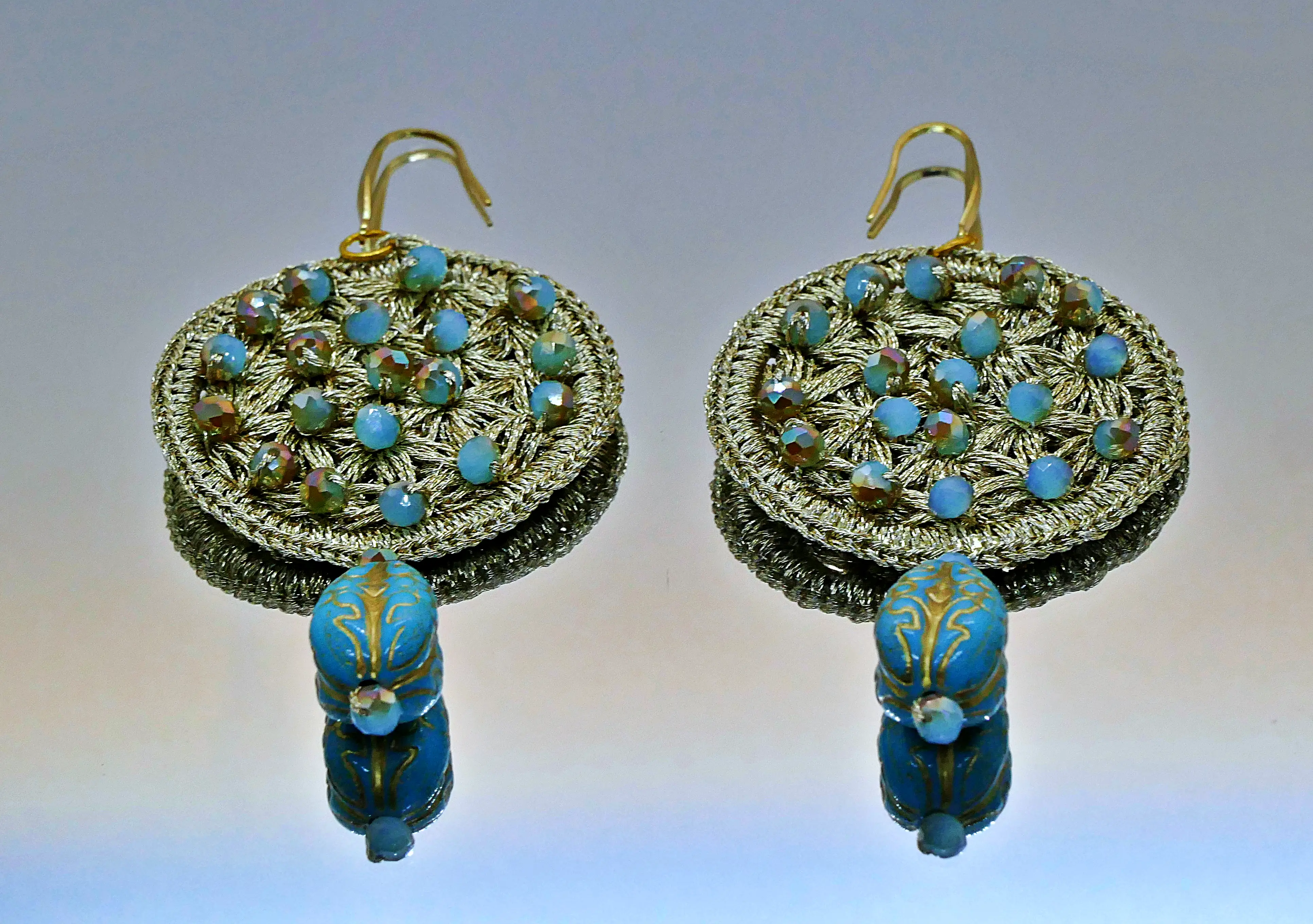Aretes artesanales circulares